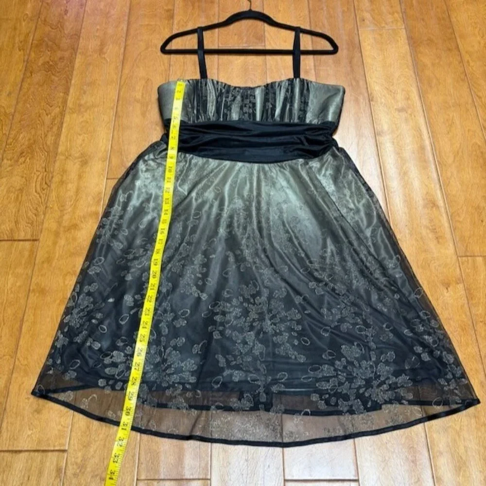R&M Richards Women Y2K Babydoll Whimsigoth Dress Size 14 Holiday Going Out Party